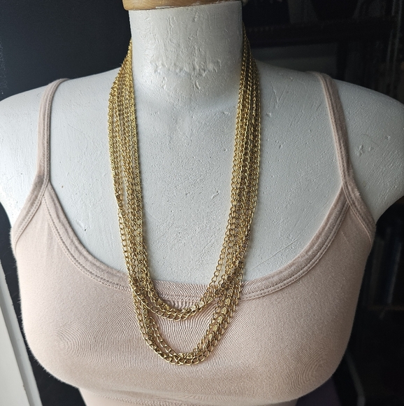 Vintage Multi Strand Gold Chain - Picture 2 of 4